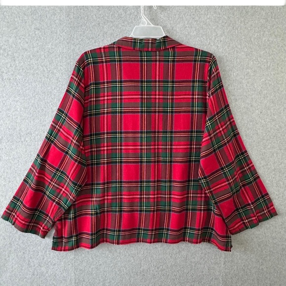 Old Navy Womens Flannel Pajama Set Size XXL Red Tartan Plaid Classic Holiday New - Picture 7 of 16